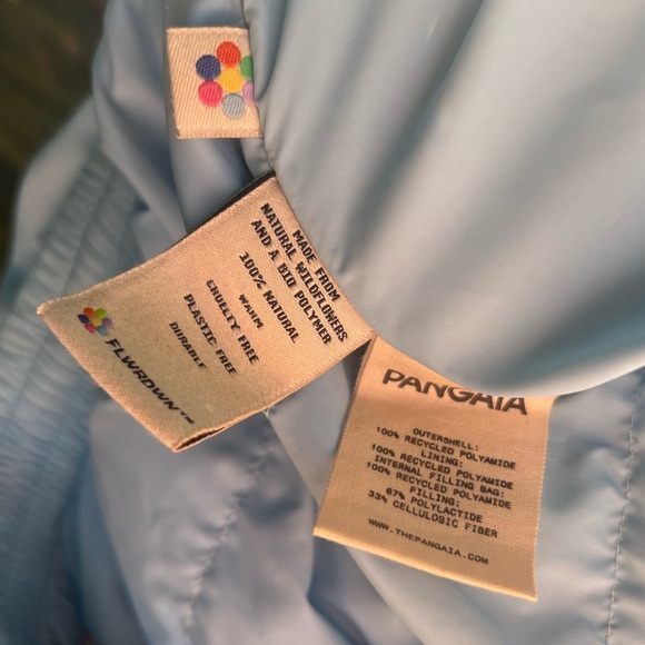 PANGAIA FLWRDWN™ Track Pants Light Blue | Medium | Insulated Thermal Sweatpants - Picture 12 of 15